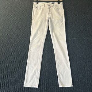 AG Adriano Goldshmied The Prima Mid Rise‎ Cigarette Light Gray Pants Women's 26R